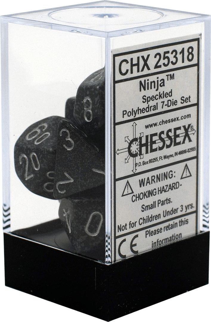 Chessex Die Rol Set Speckled (Ninja) 0