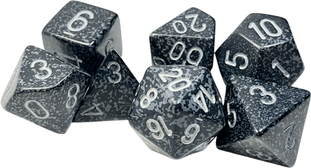 Chessex Die Rol Set Speckled (Ninja)2