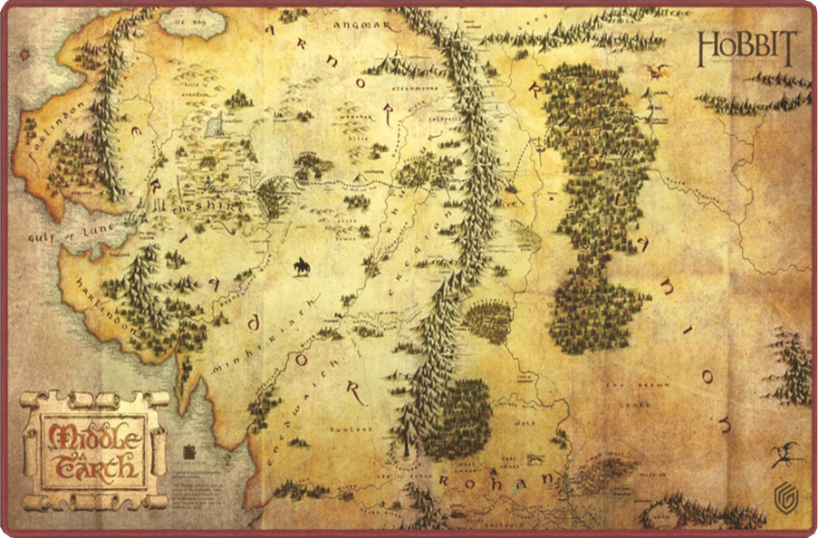 Playmat The Hobbit Ultimate Guard: Map - Middle-Earth2