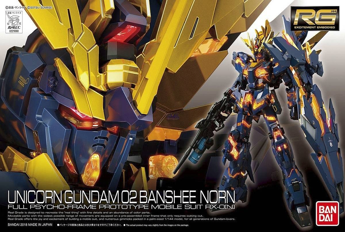 Model Kit Bandai Hobby RG: Unicorn Gundam 02 Banshee Norn 0