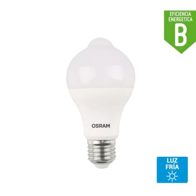 FOCO LED CON SENSOR DE MOVIMIENTO OSRAM 9W - LUZ BLANCA
