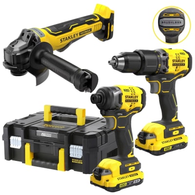 Combo taladro percutor atornillaor de impacto amoladora 20V BRUSHLESS