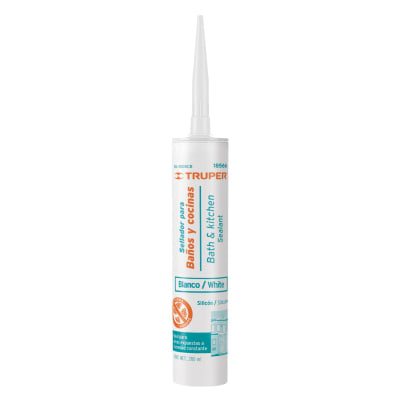 Silicona baños y cocina, BLANCO 280 ml - TRUPER