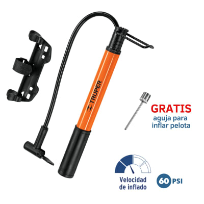 INFLADOR PARA BICICLETA 60 PSI - TRUPER