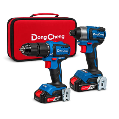 Combo DongCheng Taladro Percutor 45Nm + Atornillador Impacto 165Nm 20V Brushless  DCKIT78AM