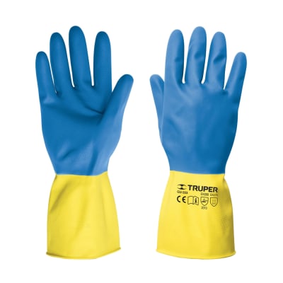 Guantes látex reforzado para limpieza 9 talla G - Truper