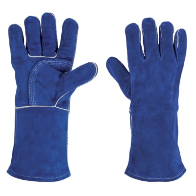 Guantes reforzadas para soldador, color azul - TRUPER