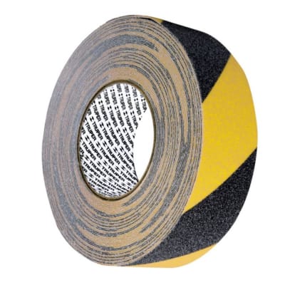 Rollo 18 m de cinta antiderrapante ama/negra 50mm c/abrasivo