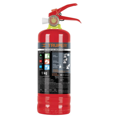 EXTINTOR PORTATIL RECARGABLE 1KG POLVO TIPO ABC TRUPER