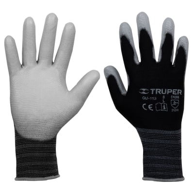Guantes de nylon puliuretano talla M  - Truper