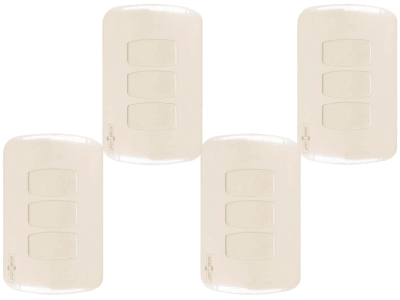 pack 4 unidades interruptor triple clásico home light