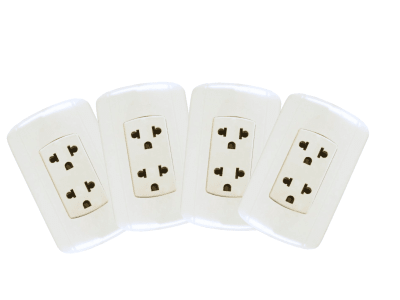 pack 4 unidades tomacorriente Doble clásico home light