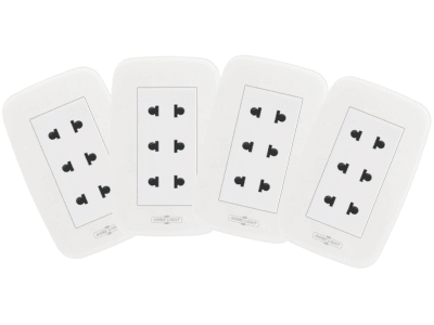 pack 4 unidades Tomacorriente triple deluxe home light
