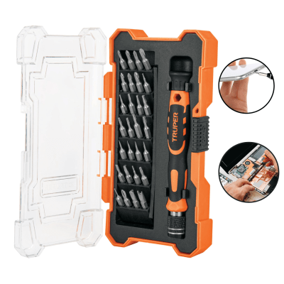 JUEGO DE DESARMADOR JOYERO PARA CELULAR 28 PUNTAS - TRUPER