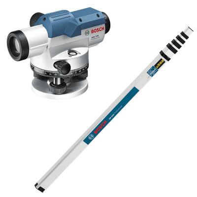 Combo Nivel óptico GOL 32 D Teodolito + Regla Medición 5m  BOSCH TOPOGRÁFICO