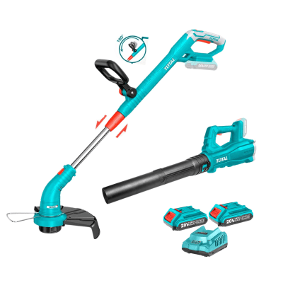 Podadora Cortadora gras inalambrico + Sopladora 20V TOTAL