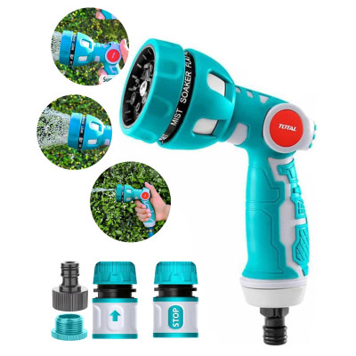 Pistola de riego 9 funciones con conectores rápidos