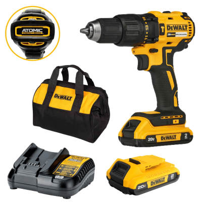 Taladro Percutor Inalámbrico Dewalt 12 20V BRUSHLESS ATOMIC DCD709D2