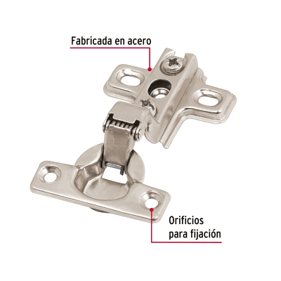 4 bisagras cangrejo cobertura interna 95° Hermex