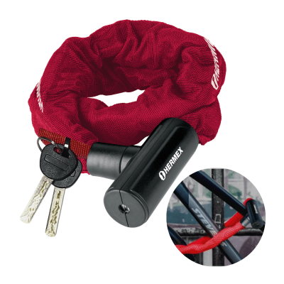 Candado cadena bicicleta moto cadena forrada hermex cb-90