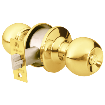 Cerradura de Pomo chapa bola dorada Hermex