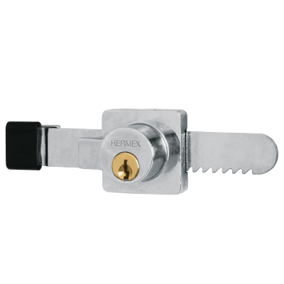 Cerradura para vitrina 6 mm, tipo serrucho - HERMEX