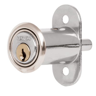 Chapa Cerradura para mueble modelo 20 cromo Hermex