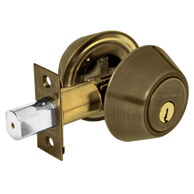 Chapa Cerrojo latón antiguo,  Hermex