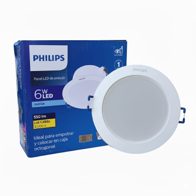 PANEL LED SPOT PARA CAJA OCTAGONAL PHILIPS 6W LUZ CÁLIDA