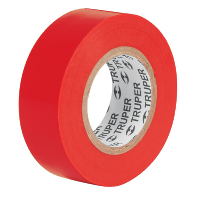 Cinta aislante truper 19mm x 9m - ROJO
