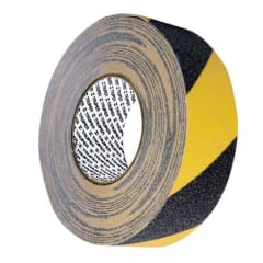 Rollo 18 m de cinta antiderrapante ama/negra 50mm c/abrasivo 0