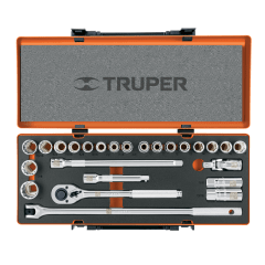 Juego de 25 herramientas cuadro 1/2