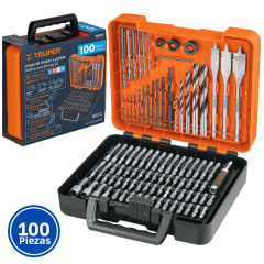 Juego de brocas y puntas para taladro 100 piezas -- Truper 0