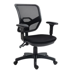 Silla Ergonómica de Oficina HC Dwight Negra con Respaldo de Malla y Brazos Ajustables 0