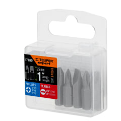 Juego  puntas para destornillador 5 Pzas cruz y planas  1