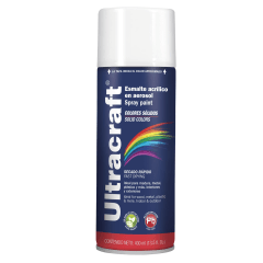 Pintura spray color BLANCO BRILLANTE ULTRA ultracaft 0
