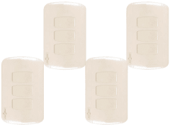 pack 4 unidades interruptor triple clásico home light 0