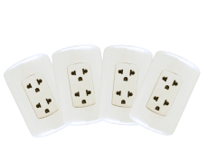 pack 4 unidades tomacorriente Doble clásico home light 0