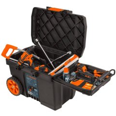 Caja para herramientas 23 con ruedas y mango telescópico - Truper 0