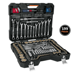 Juego de Herramientas para mecánico 199 piezas, Truper Drive 0