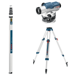 Combo Nivel óptico GOL 32 D +Trípode BT 160 +Regla Medición 5m Bosch 0