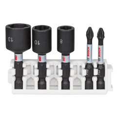 Set de Puntas y dados Impact Control 5 piezas/Dados 8-10-13mm +PH2+PZ2 0