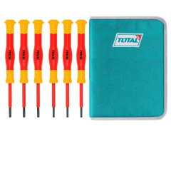 Destornillador dielectrico 1000V jgo x 6pz dprecision TOTAL 0