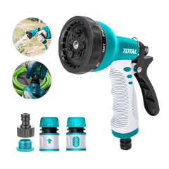 Pistola de riego con gatillo 9 funciones con conectores rápidos 0