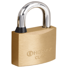 Candado de latón 50 mm gancho corto, Hermex 0