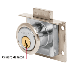 Chapa Cerradura para mueble modelo 24 cromo Hermex 0