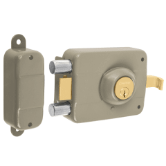 chapa Cerradura sobreponer izq doble Hermex Truper 0