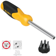 Desarmador con 6 puntas intercambiables, pretul 0