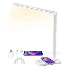 Lampara de escritorio led con cargador inalambrico 0