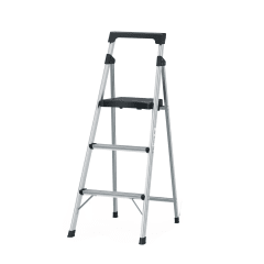 Escalera tubular 3 peldaños, plegable - truper